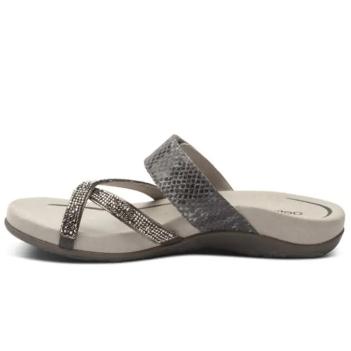 Aetrex Izzy Sparkle Women's Pewter