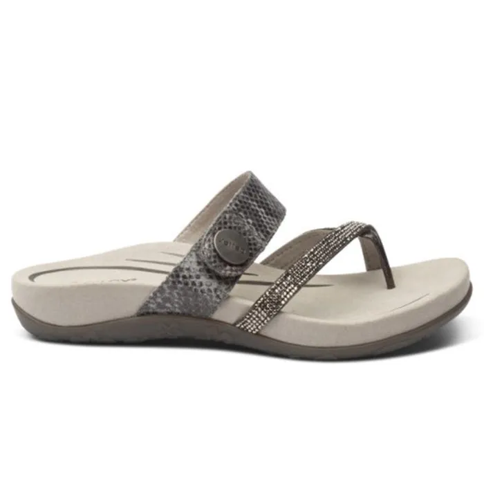 Aetrex Izzy Sparkle Women's Pewter