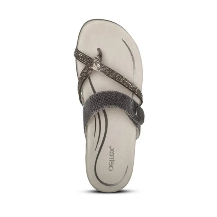 Aetrex Izzy Sparkle Women's Pewter