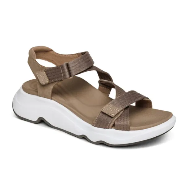 Aetrex Taupe Women's Marz Shoes