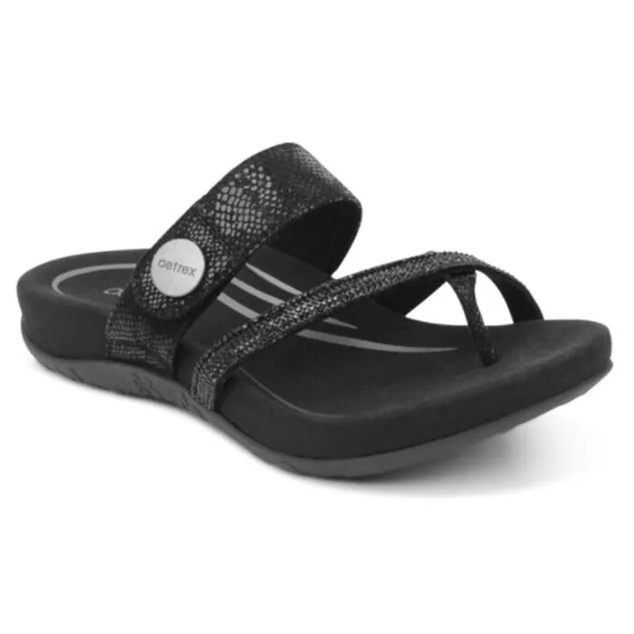 Aetrex Women's Sparkle Black Izzy - Shop Now!