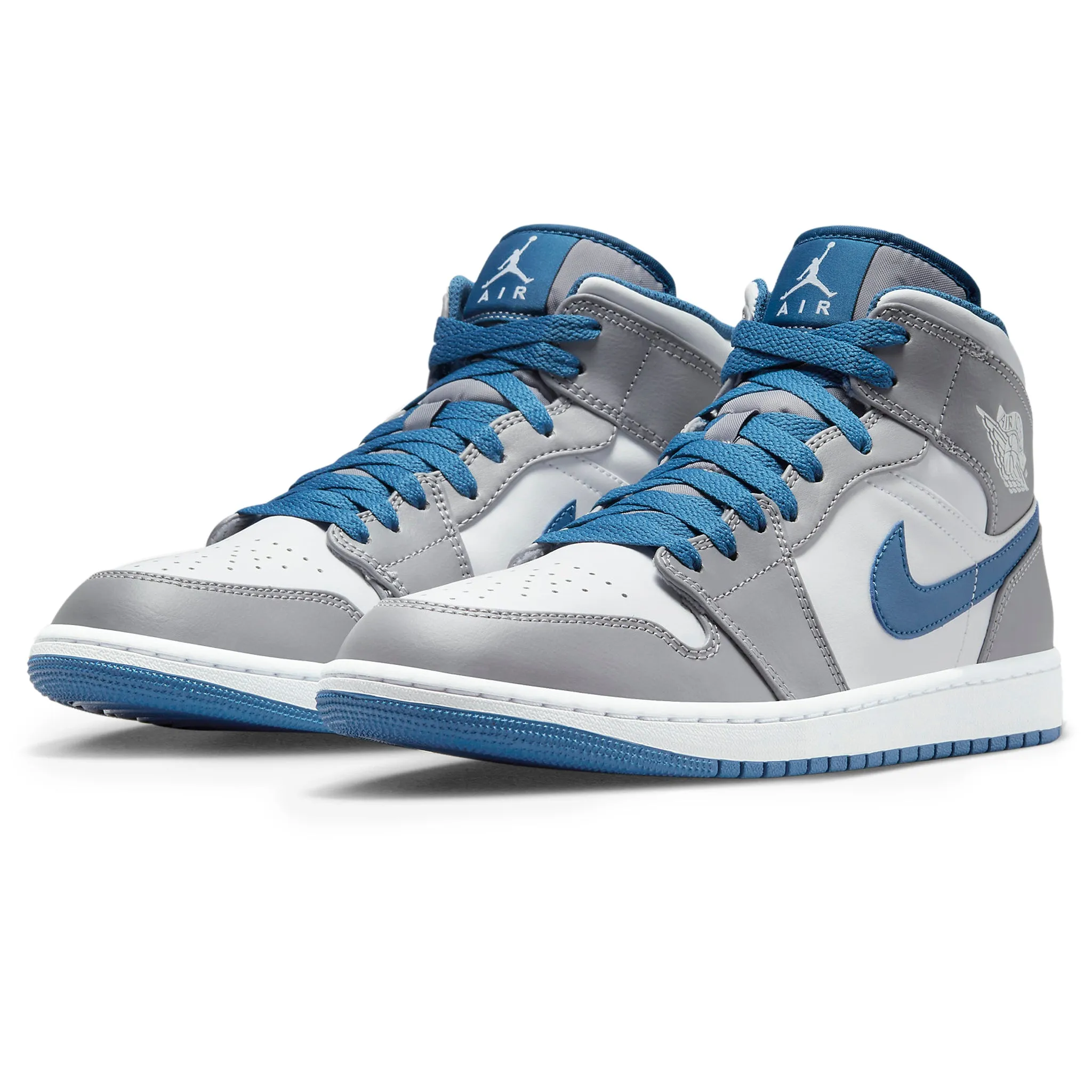 Air Jordan 1 Mid True Blue Cement - Buy Now