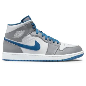 Air Jordan 1 Mid True Blue Cement - Buy Now