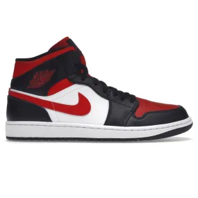 Air Jordan 1 Mid White Black Red 2022 Air Jordan sneakers for sale.