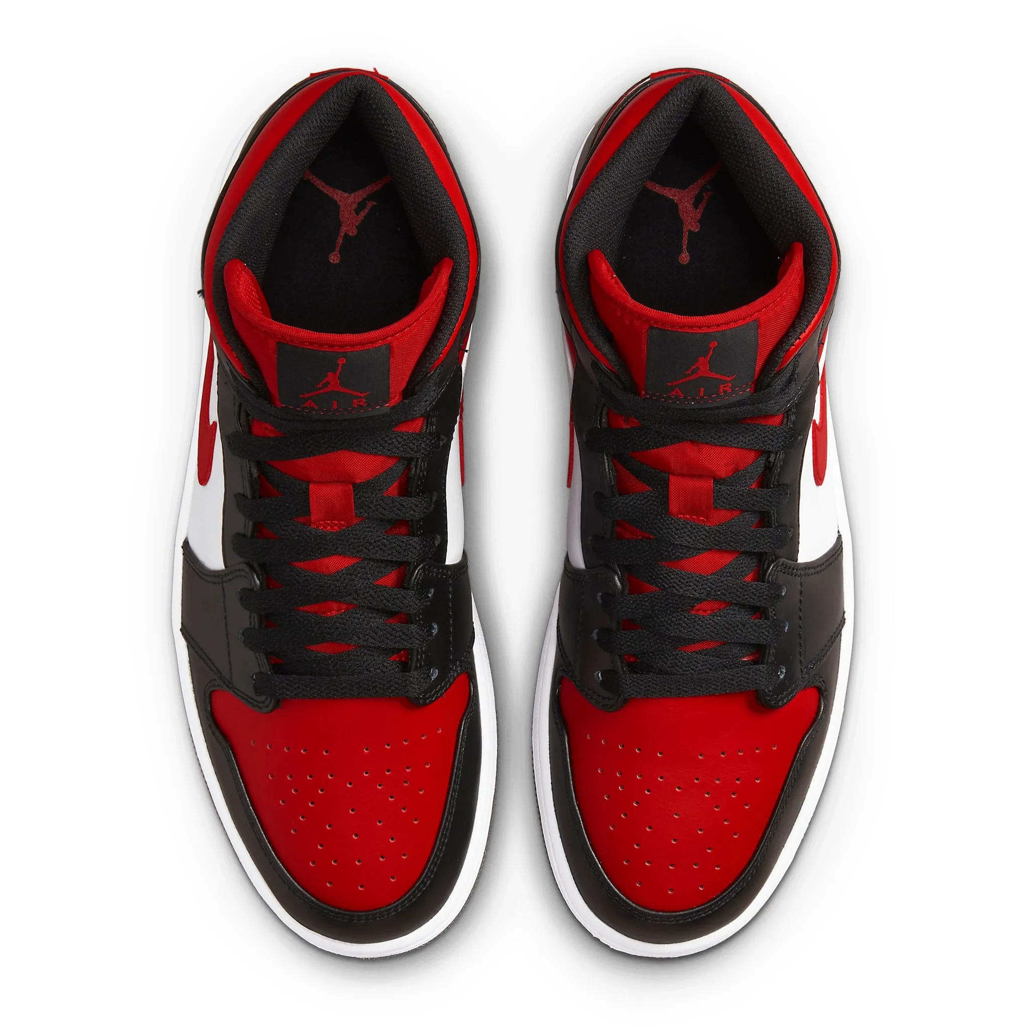 Air Jordan 1 Mid White Black Red 2022 Air Jordan sneakers for sale.