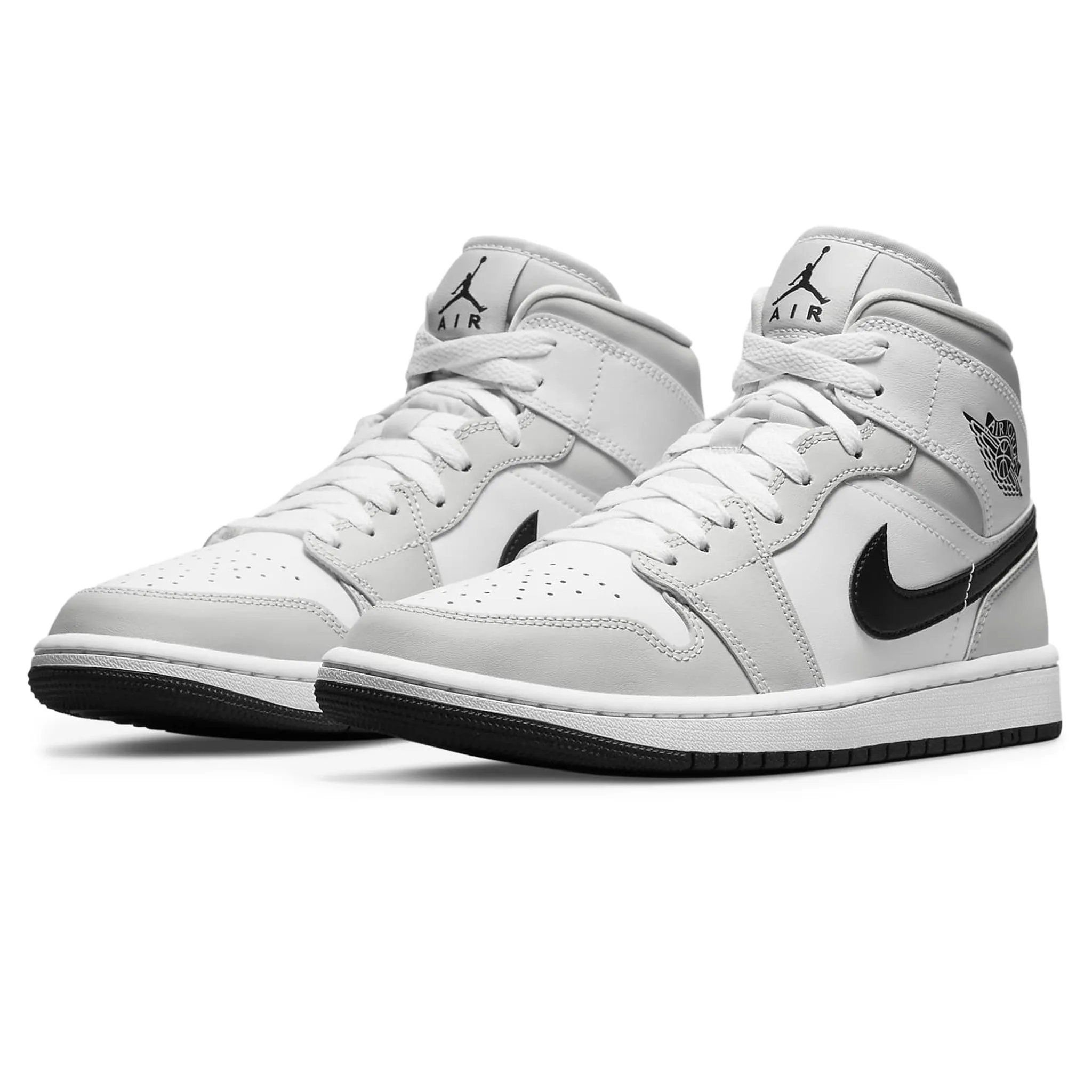 Air Jordan 1 Mid White Light Smoke Grey - Women's | Best Price & Availability