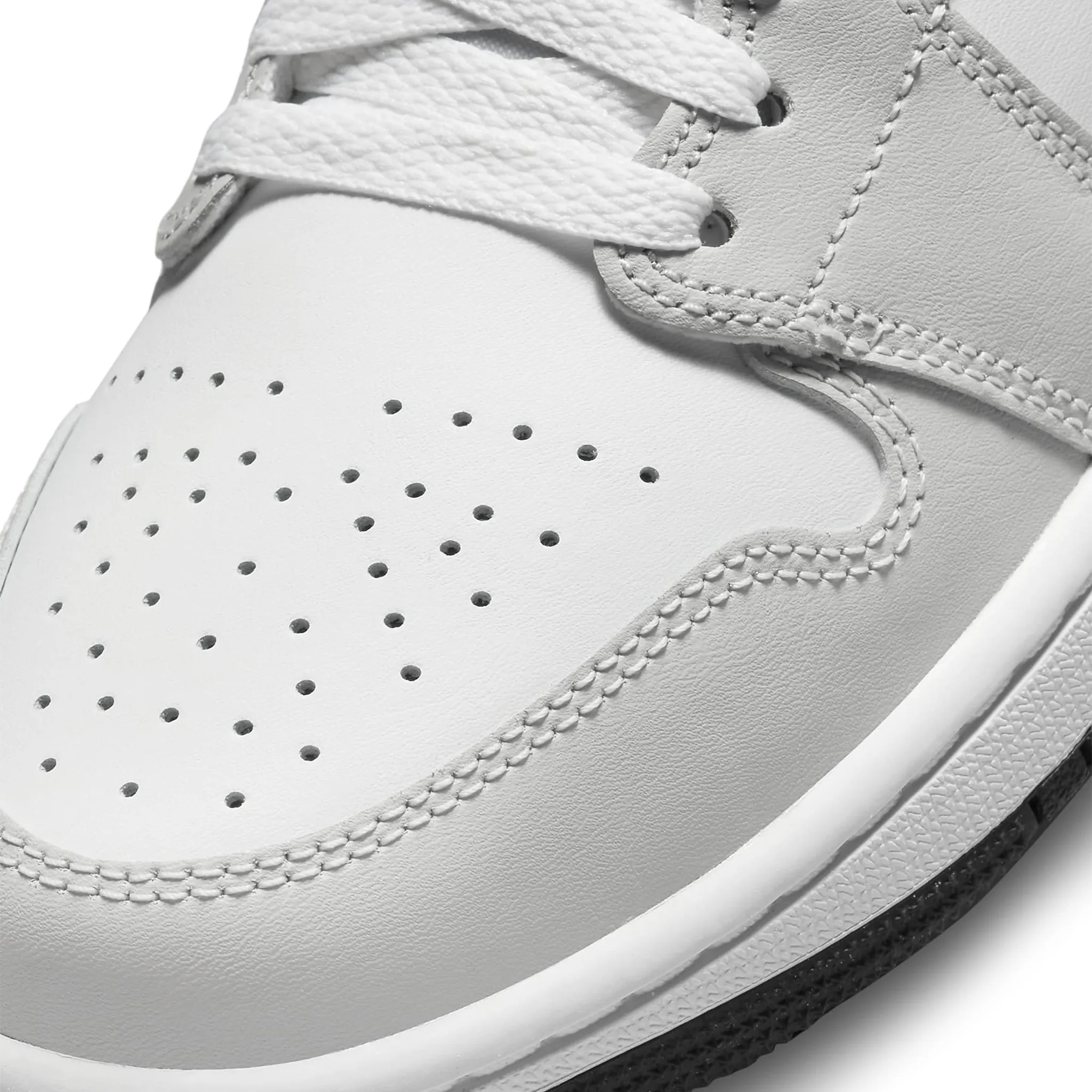 Air Jordan 1 Mid White Light Smoke Grey - Women's | Best Price & Availability