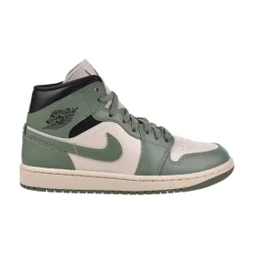 Air Jordan 1 Mid Women's Shoes White-Gray-Green