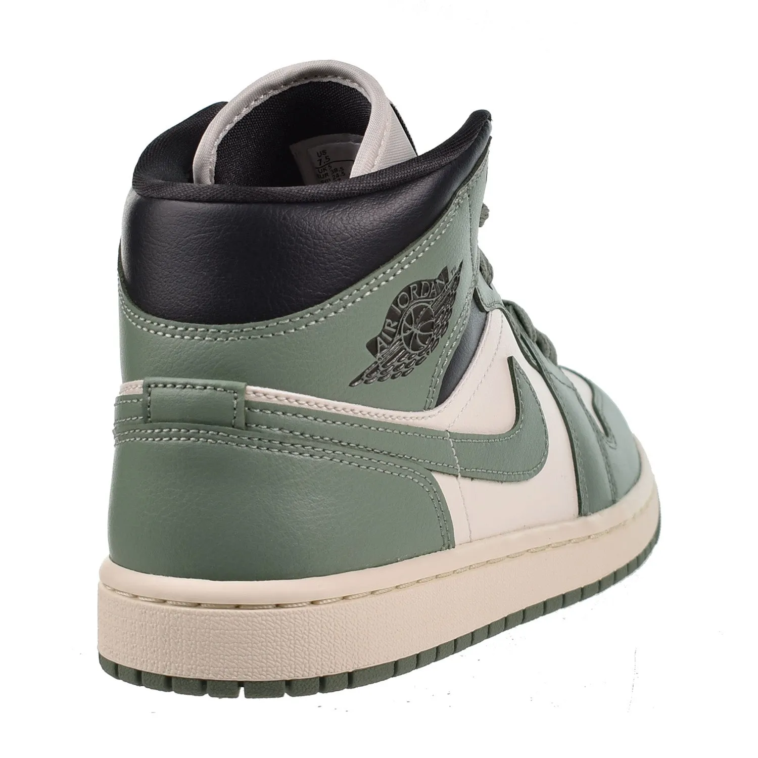 Air Jordan 1 Mid Women's Shoes White-Gray-Green