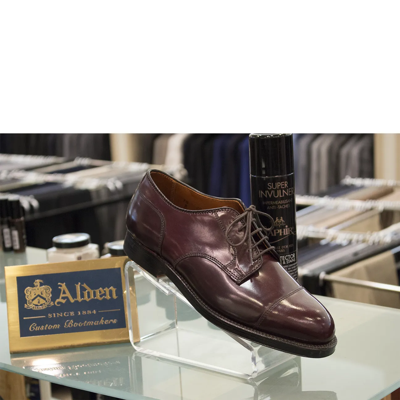 Alden 2160 Color 8 Shell Cordovan Straight Tip Blucher