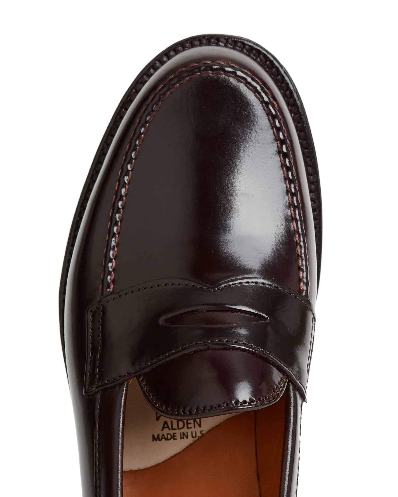 Alden Cordovan Penny Loafer: Dark Burgundy 986 for sale.