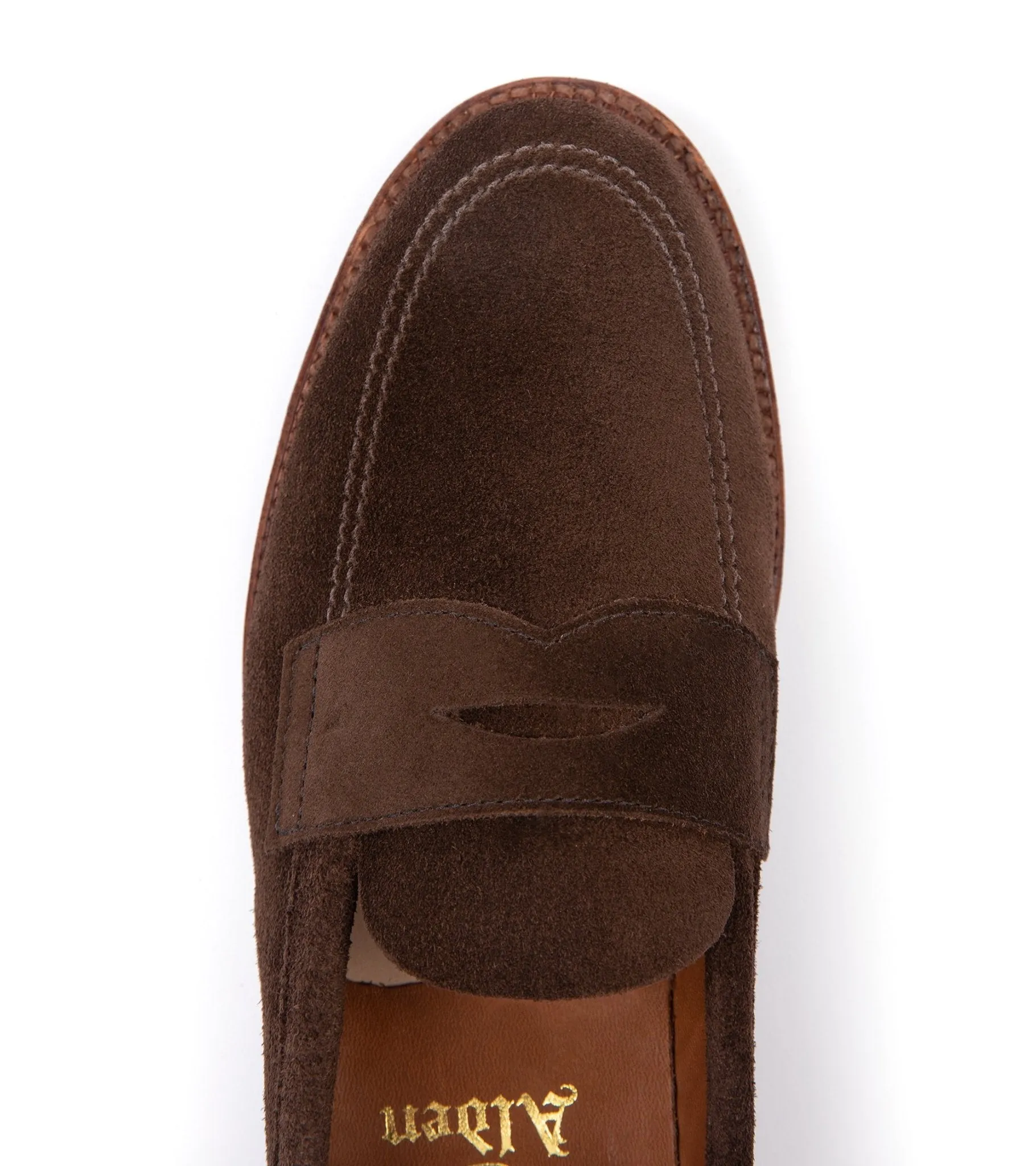 Alden Dark Brown Suede Penny Loafer 5736F