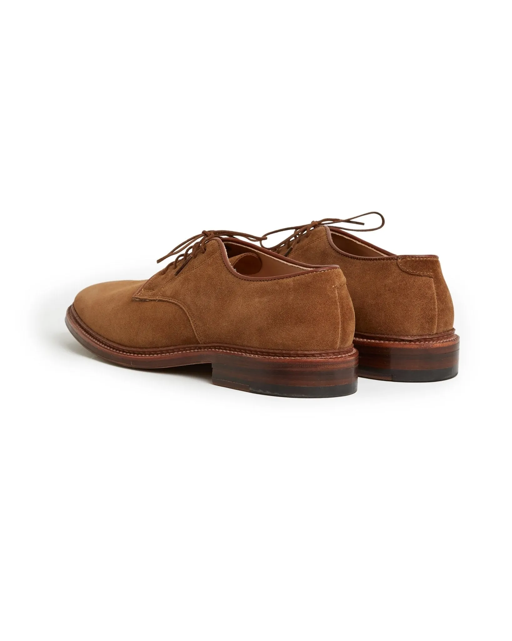 Alden Snuff 29336F - Unlined Suede Plain Toe Blucher Shoe