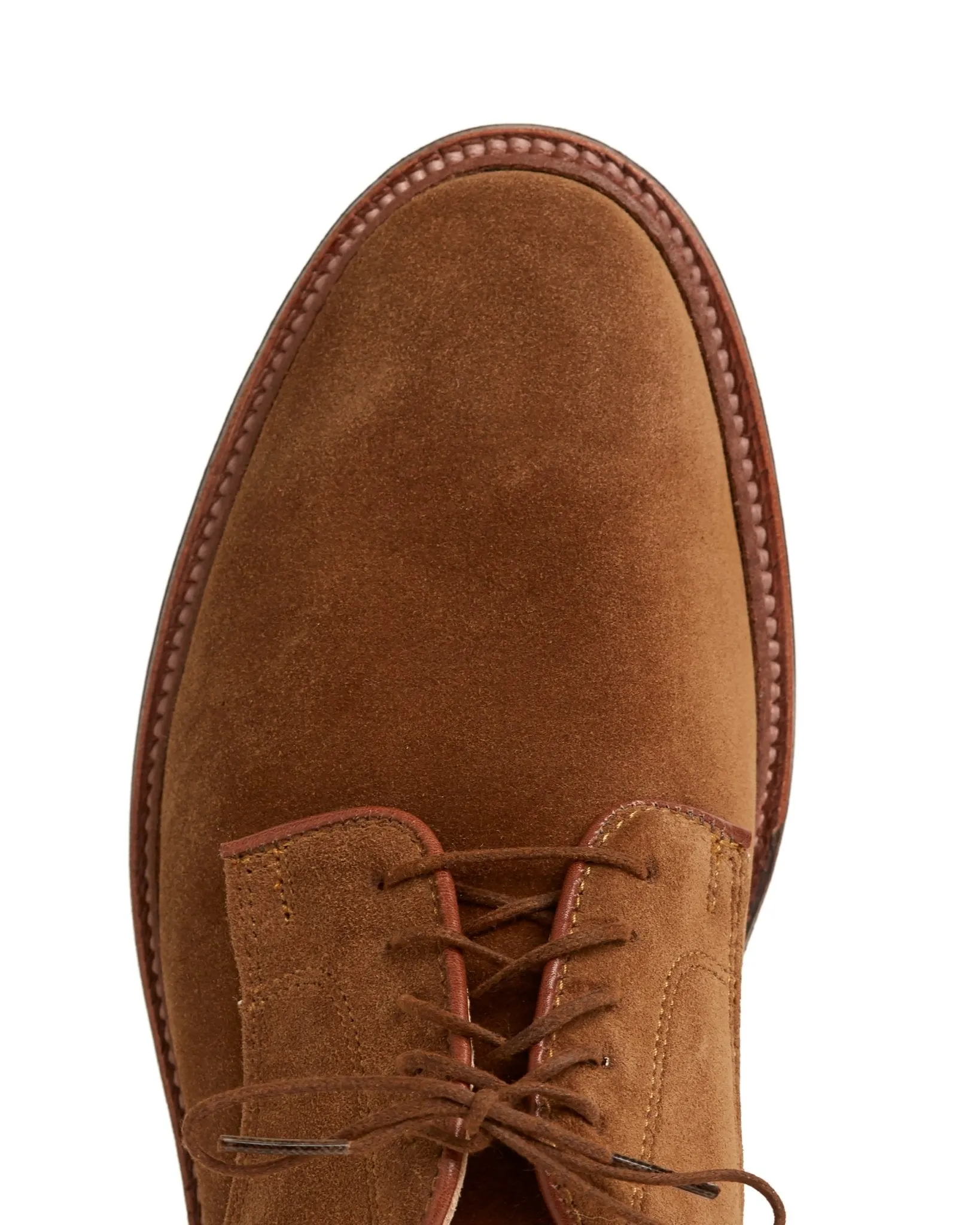 Alden Snuff 29336F - Unlined Suede Plain Toe Blucher Shoe