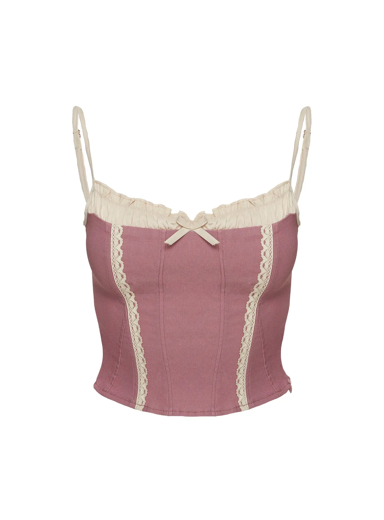 Alexa Pink Corset Top