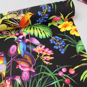 Alexander Henry fabric - Rainbow Rainforest - Black