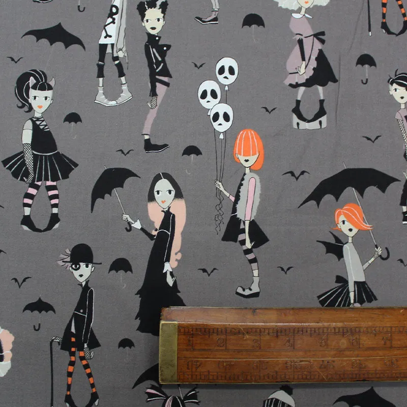 Alexander Henry Goth Charcoal fabric - Shop Now!