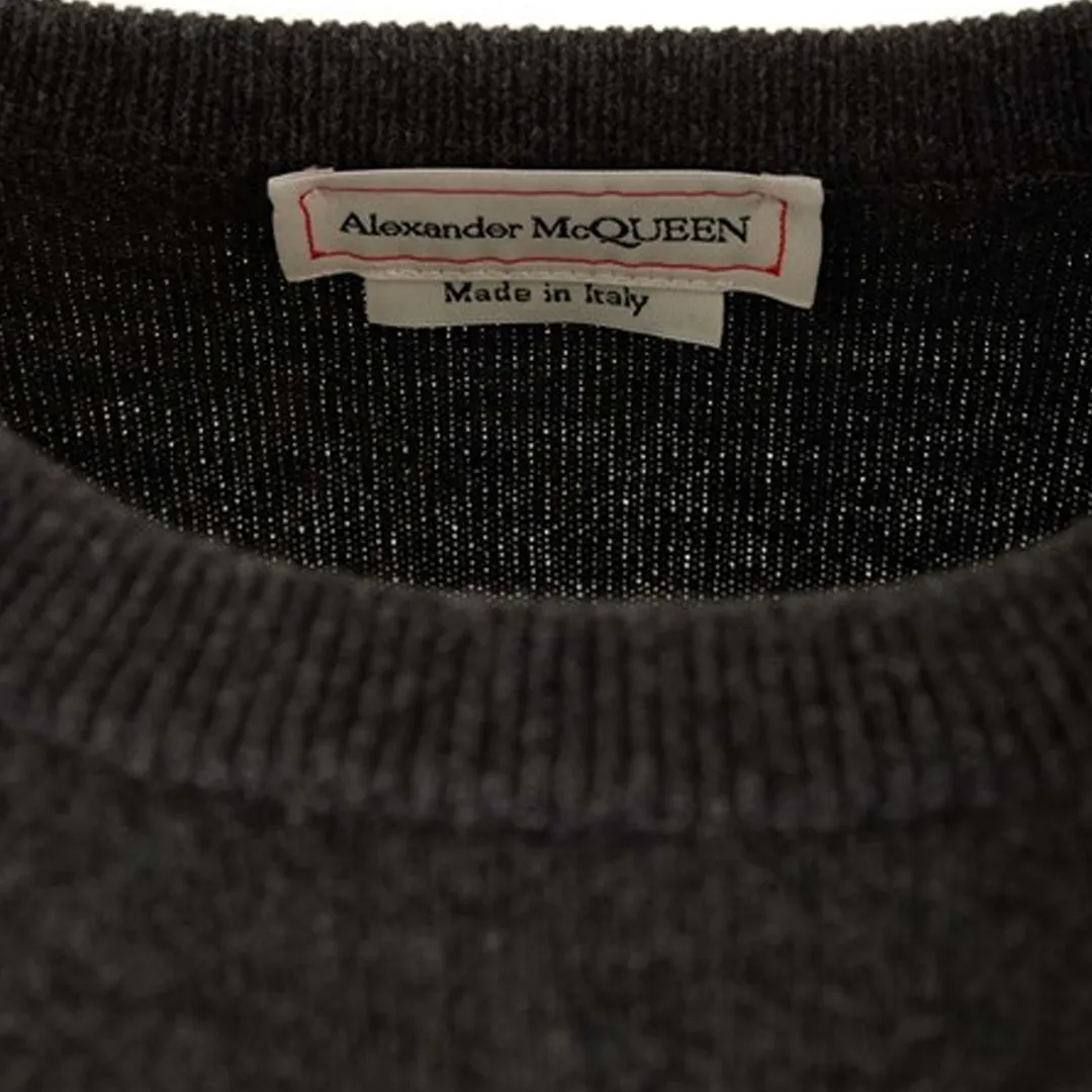 Alexander McQueen Wool Cashmere Logo Sweaters - Shop Now