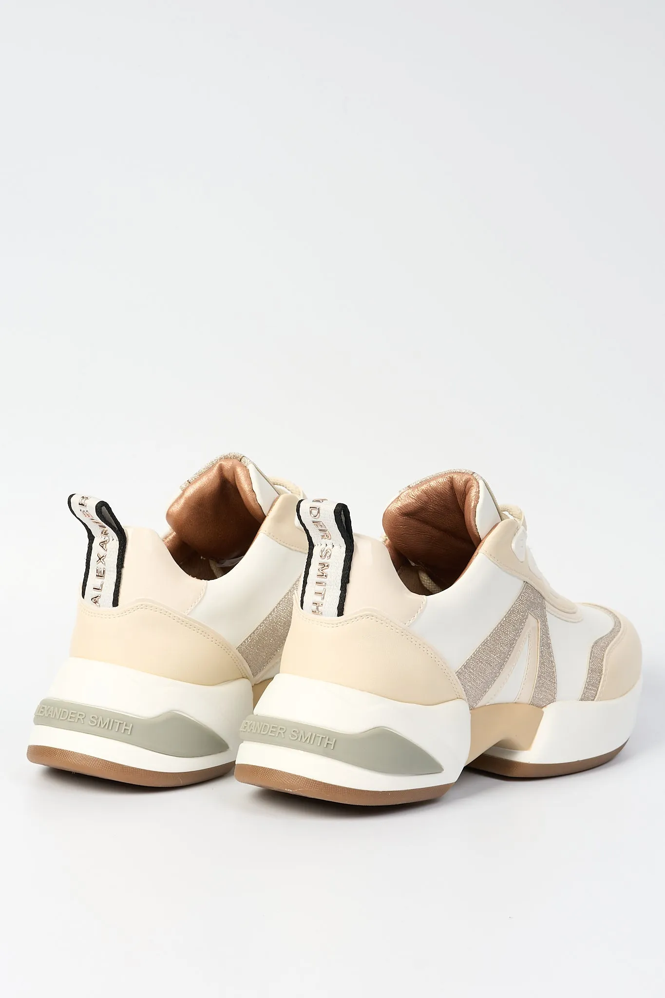 Alexander Smith Sneaker White/Gold Women's