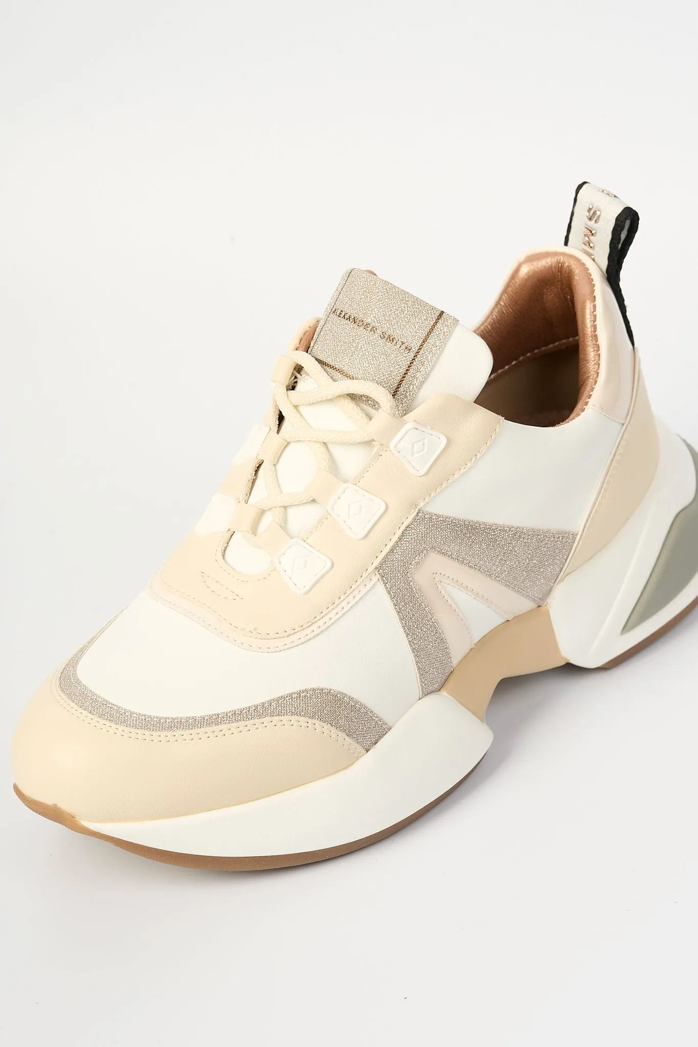 Alexander Smith Sneaker White/Gold Women's