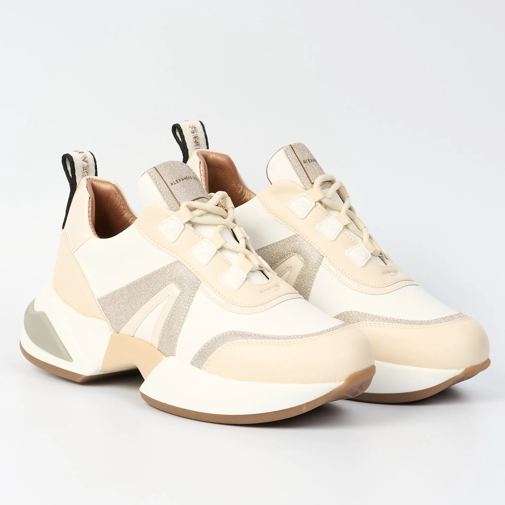 Alexander Smith Sneaker White/Gold Women's