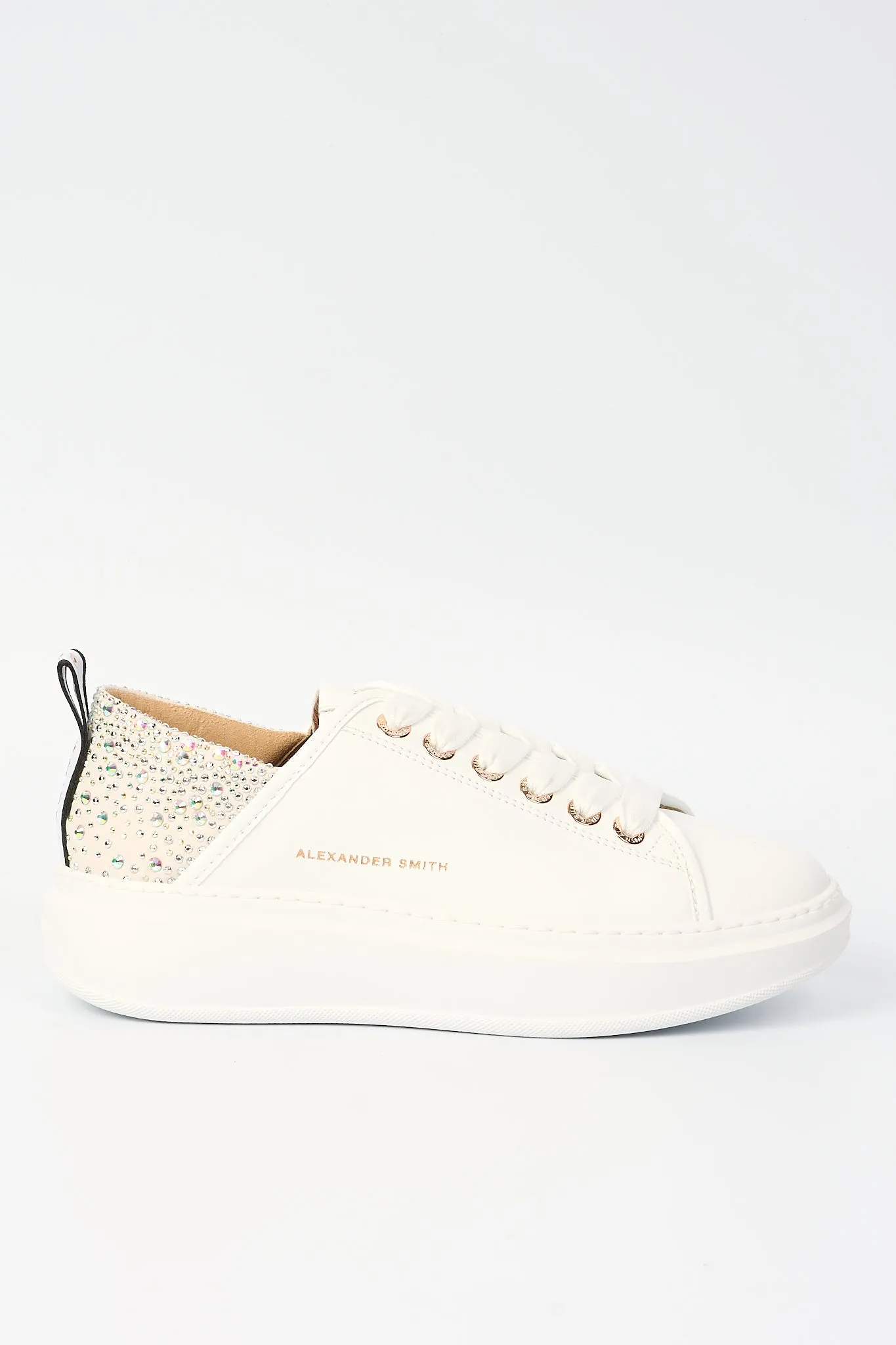 Alexander Smith Wembley Swarovski Sneaker Bianco Donna