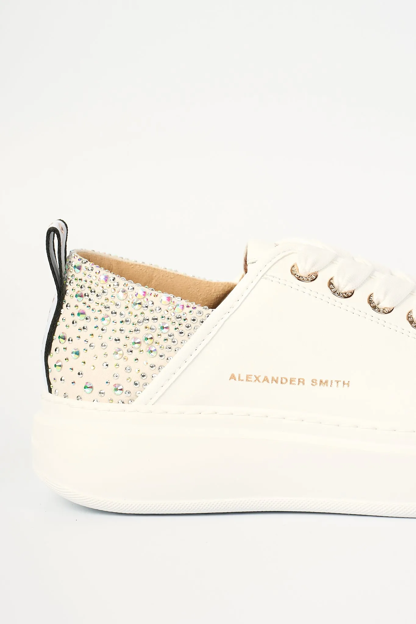 Alexander Smith Wembley Swarovski Sneaker Bianco Donna