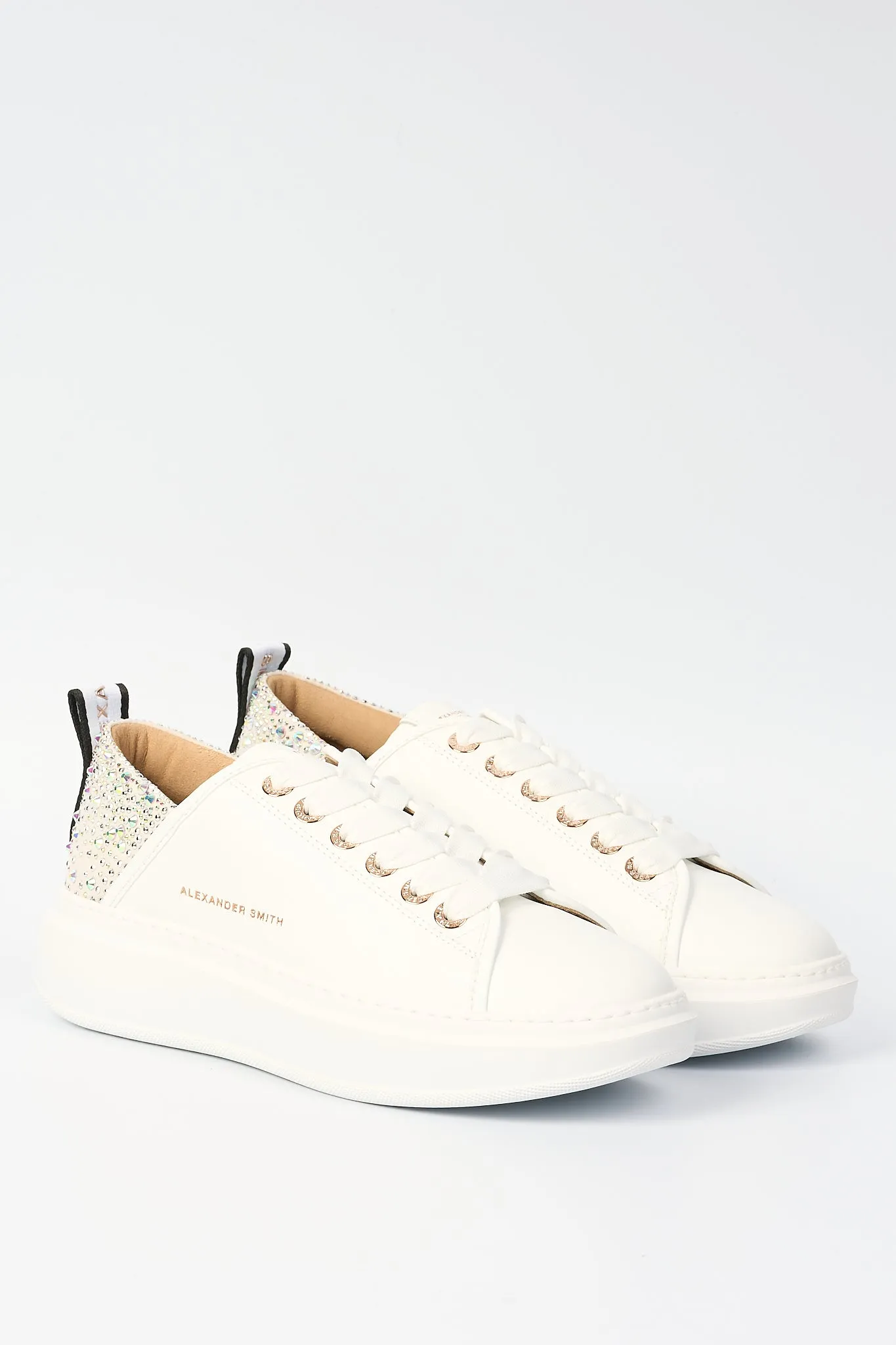 Alexander Smith Wembley Swarovski Sneaker Bianco Donna