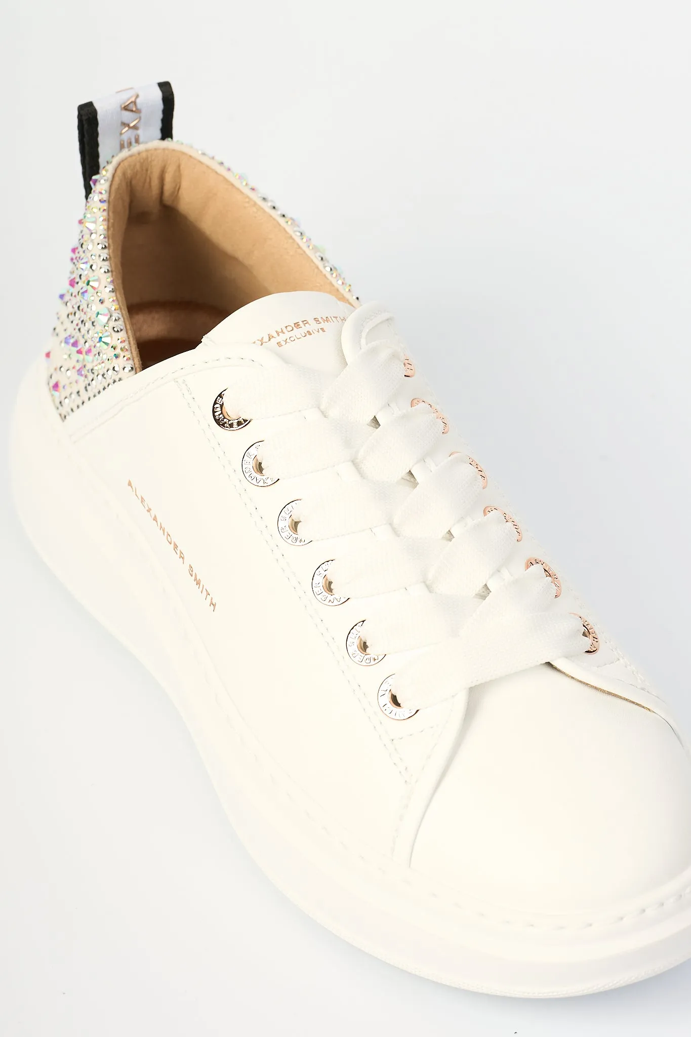 Alexander Smith Wembley Swarovski Sneaker Bianco Donna