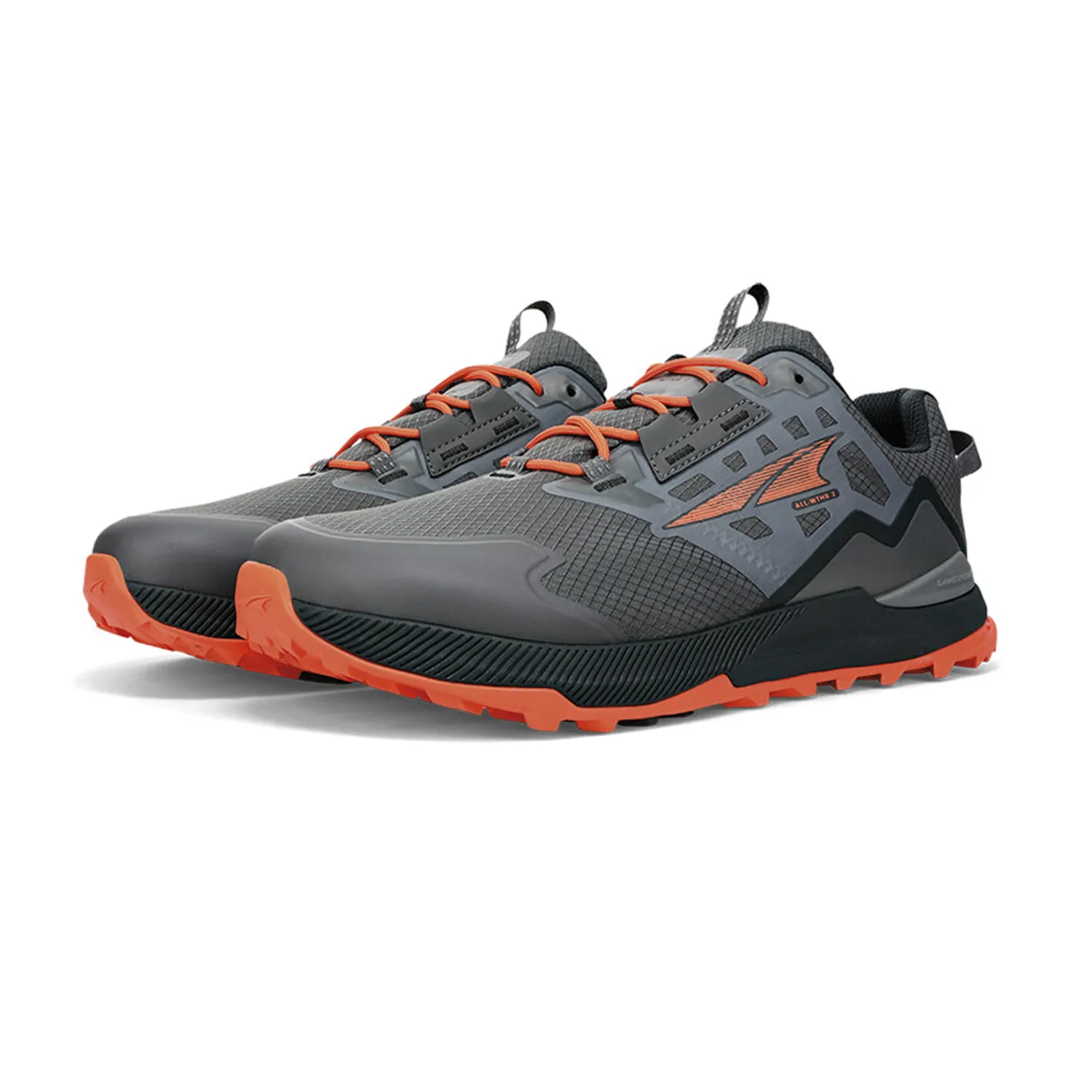 Altra Lone Peak All Weather Low Trail Running Shoes - Gray/Orange