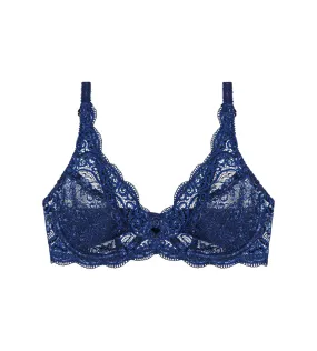 Amourette 300 Blue Lace Underwired Bra