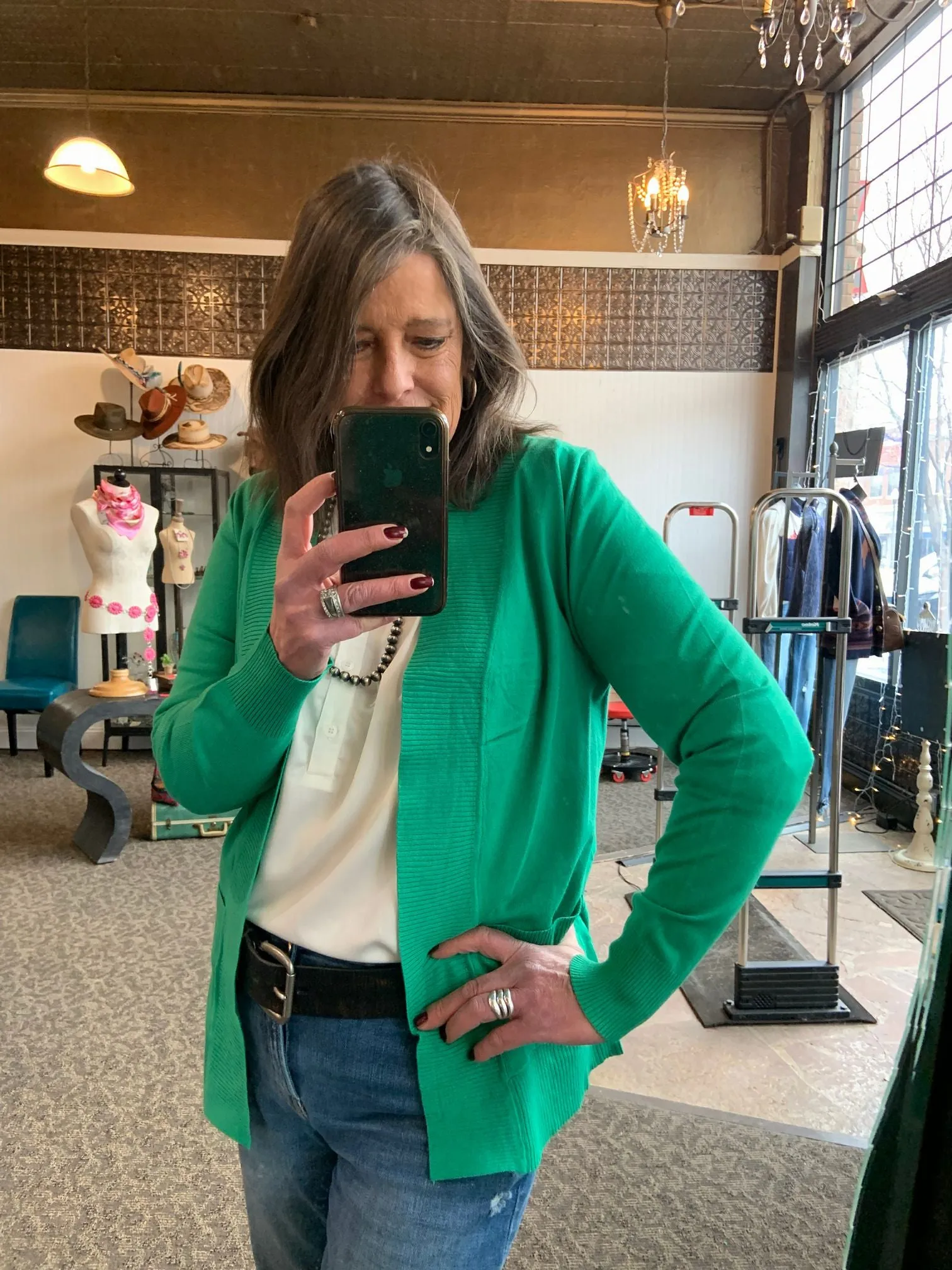 Apple Green Lightweight Cardigan - Small to 3X