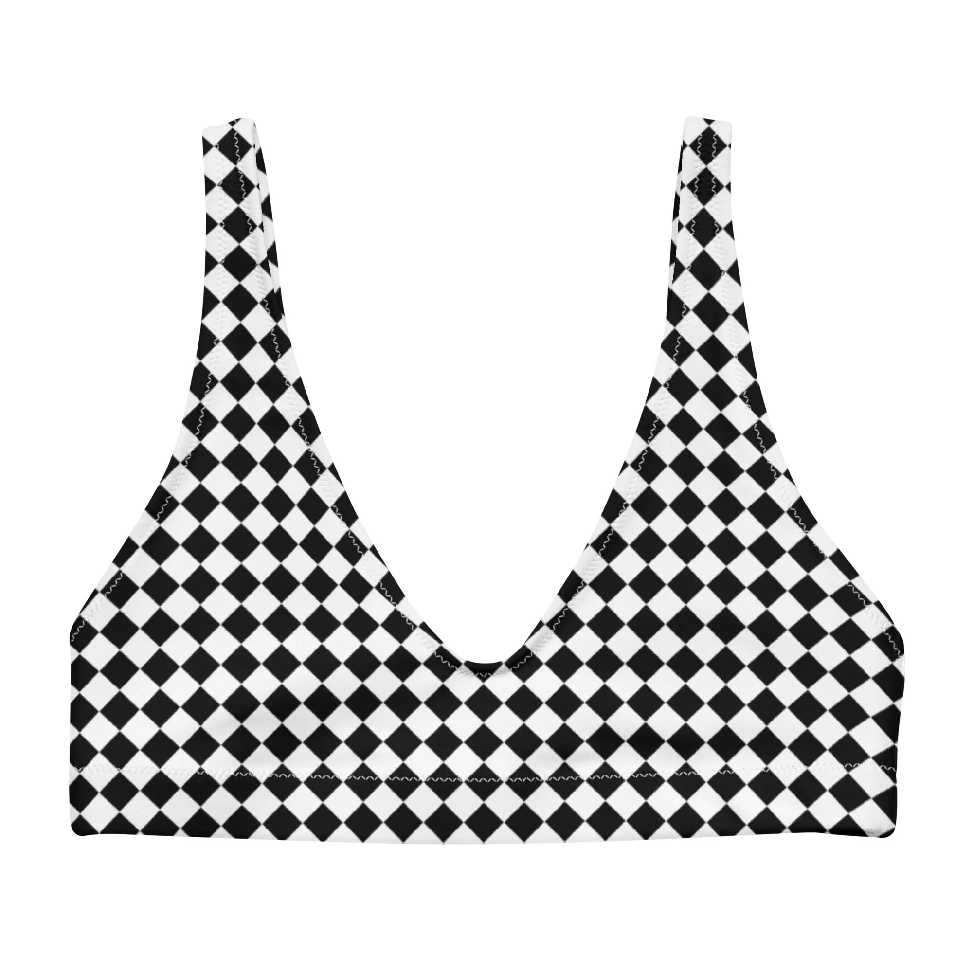 Bella Checkered Padded Bikini Top