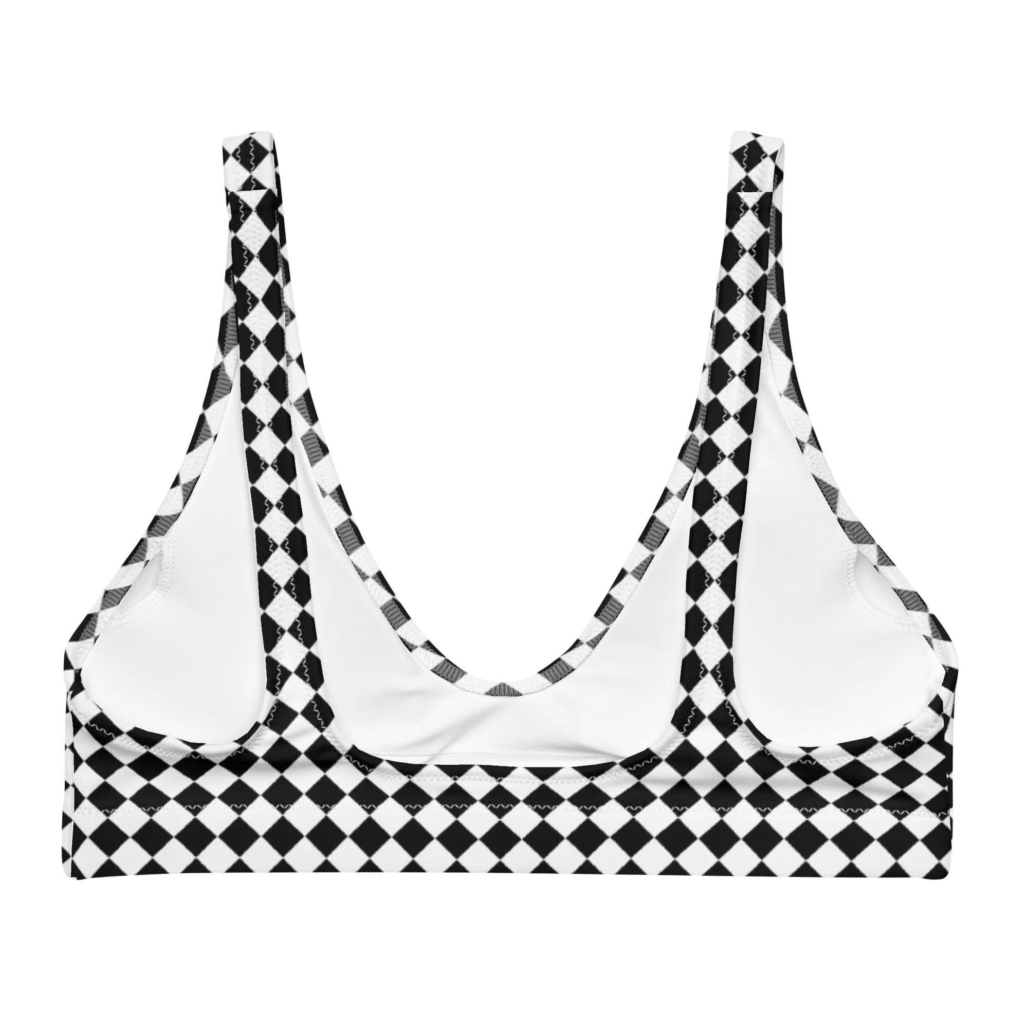 Bella Checkered Padded Bikini Top