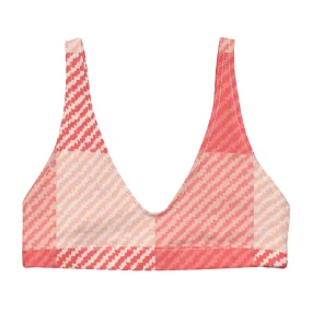 Bella Eco Padded Bikini Top - Oversized Red Gingham