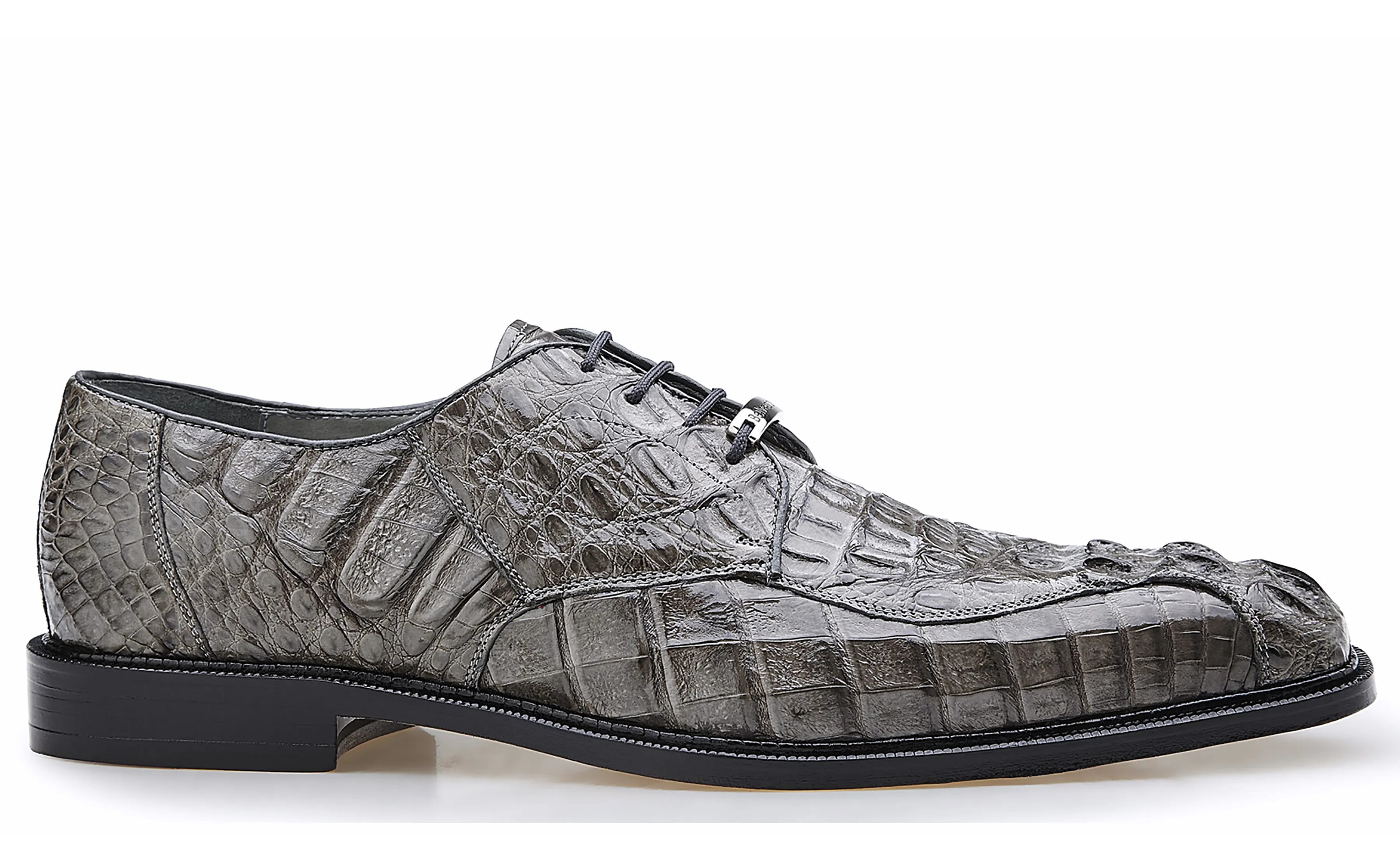 Belvedere Genuine Hornback Crocodile Dress Shoe | Gray | 1465