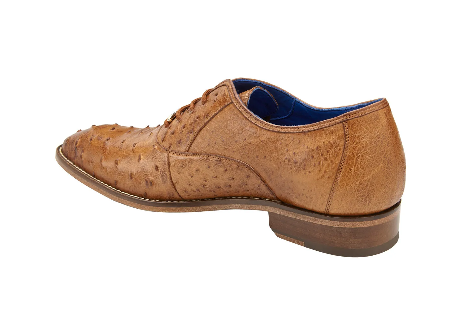 Belvedere Orlando, Ostrich Quill Dress Shoe, Antique Peanut D01