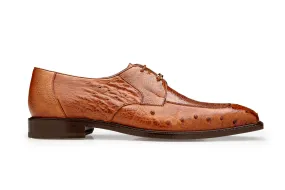 Belvedere Ostrich Leg and Quill Dress Shoe - Ant. Almond - Size 43