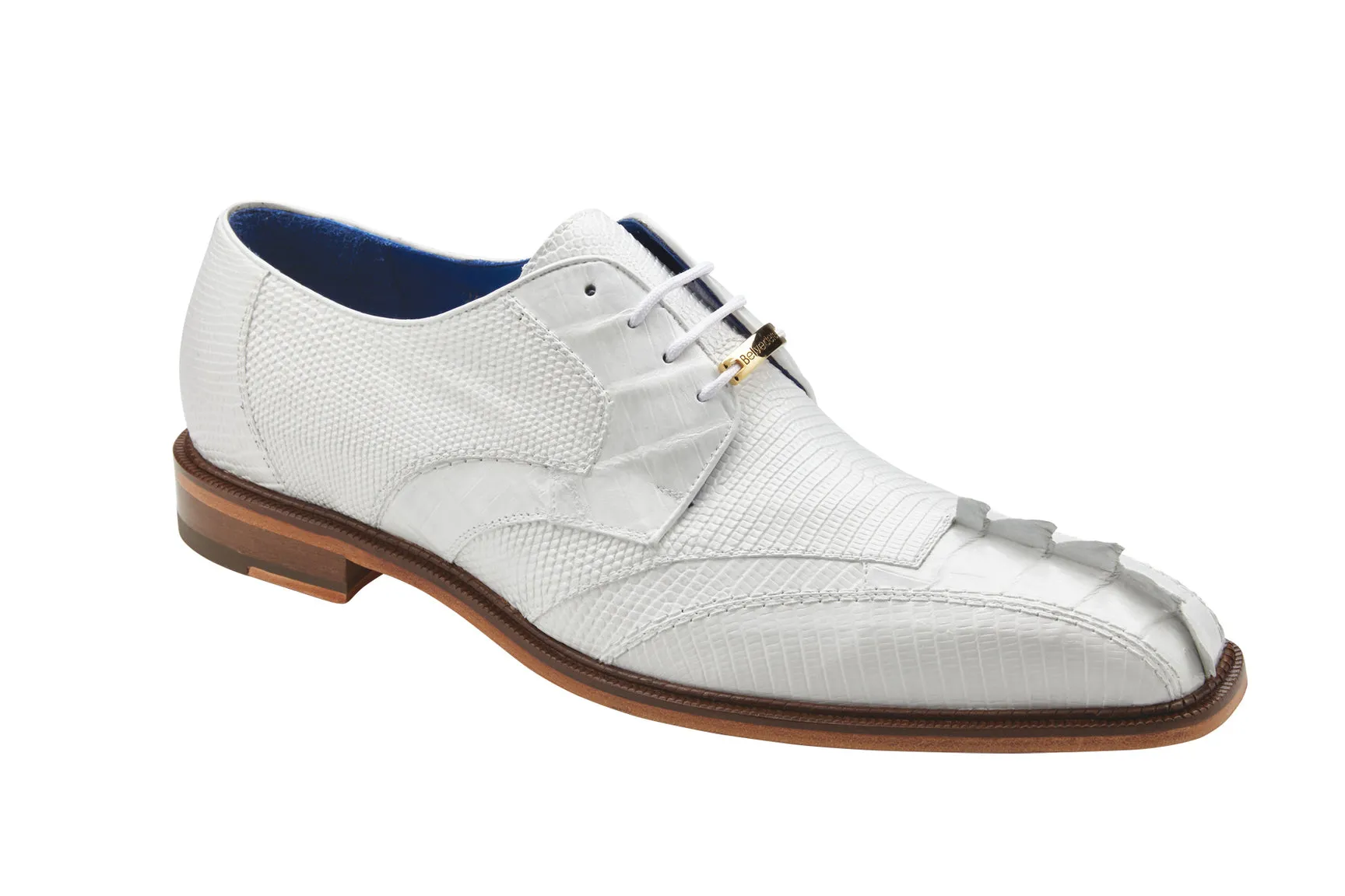 Belvedere - Valter Caiman Crocodile and Lizard Dress Shoe - White (1480)