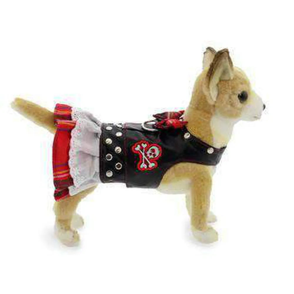 Biker Dog Harness - Red Plaid by Doggles