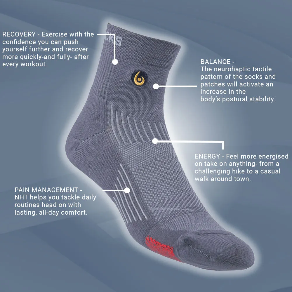 Biowin Neurosocks - Athletic Mini Crew - Grey