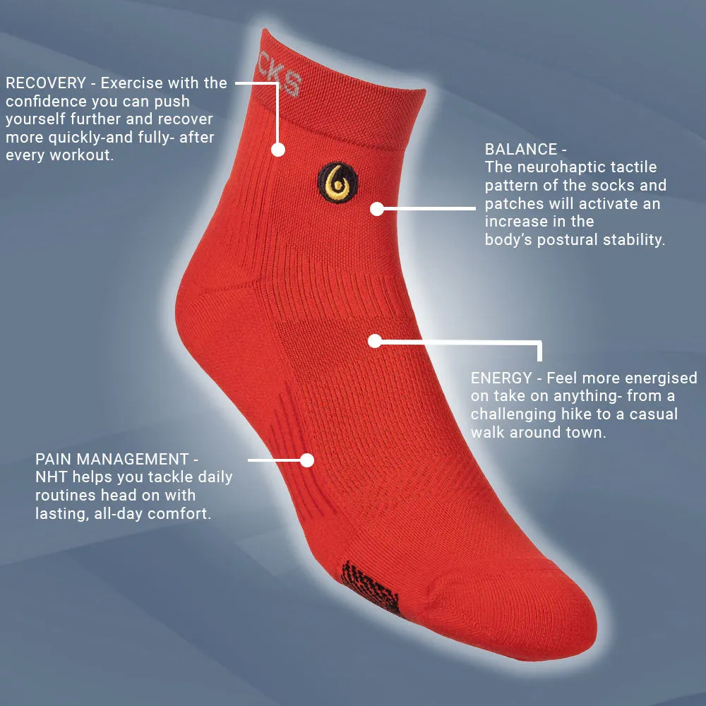 Biowin Neurosocks - Athletic Mini Crew - Red