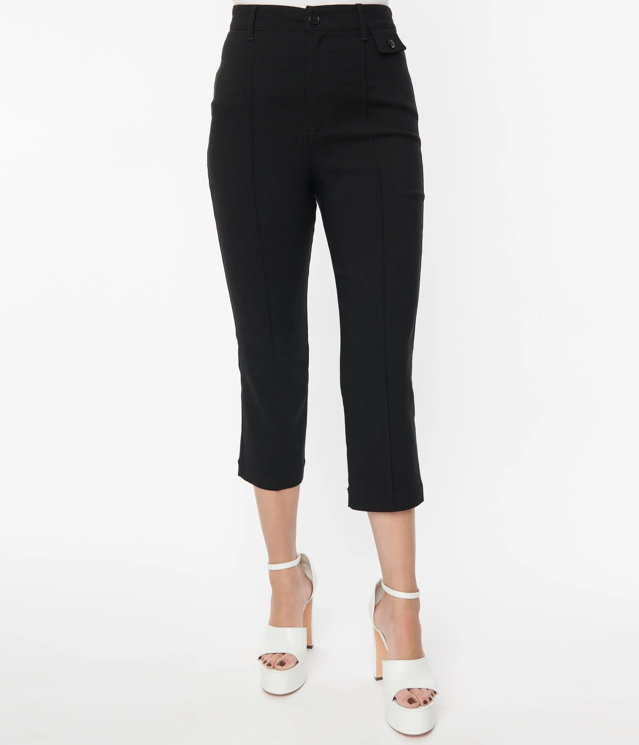 Black Pintuck Capris - Smak Parlour