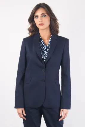 Blue Cotton 2 Button Jacket