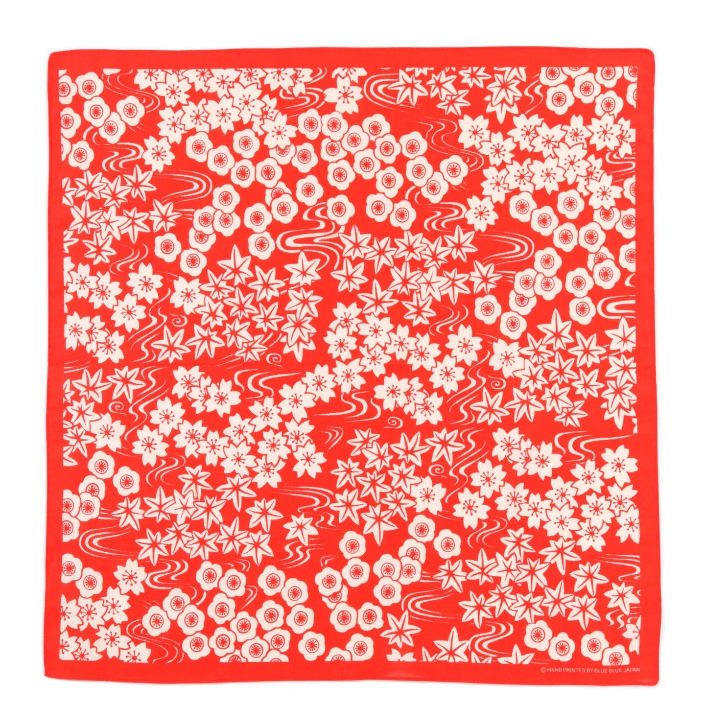 BLUE JAPAN 'CHIYOGAMI-SAKURA' BANDANA RED - Buy Now