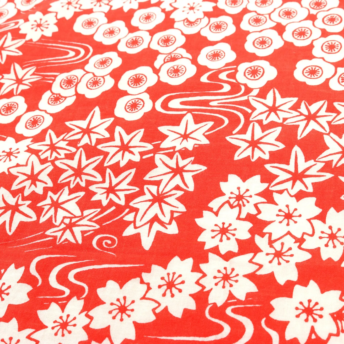 BLUE JAPAN 'CHIYOGAMI-SAKURA' BANDANA RED - Buy Now