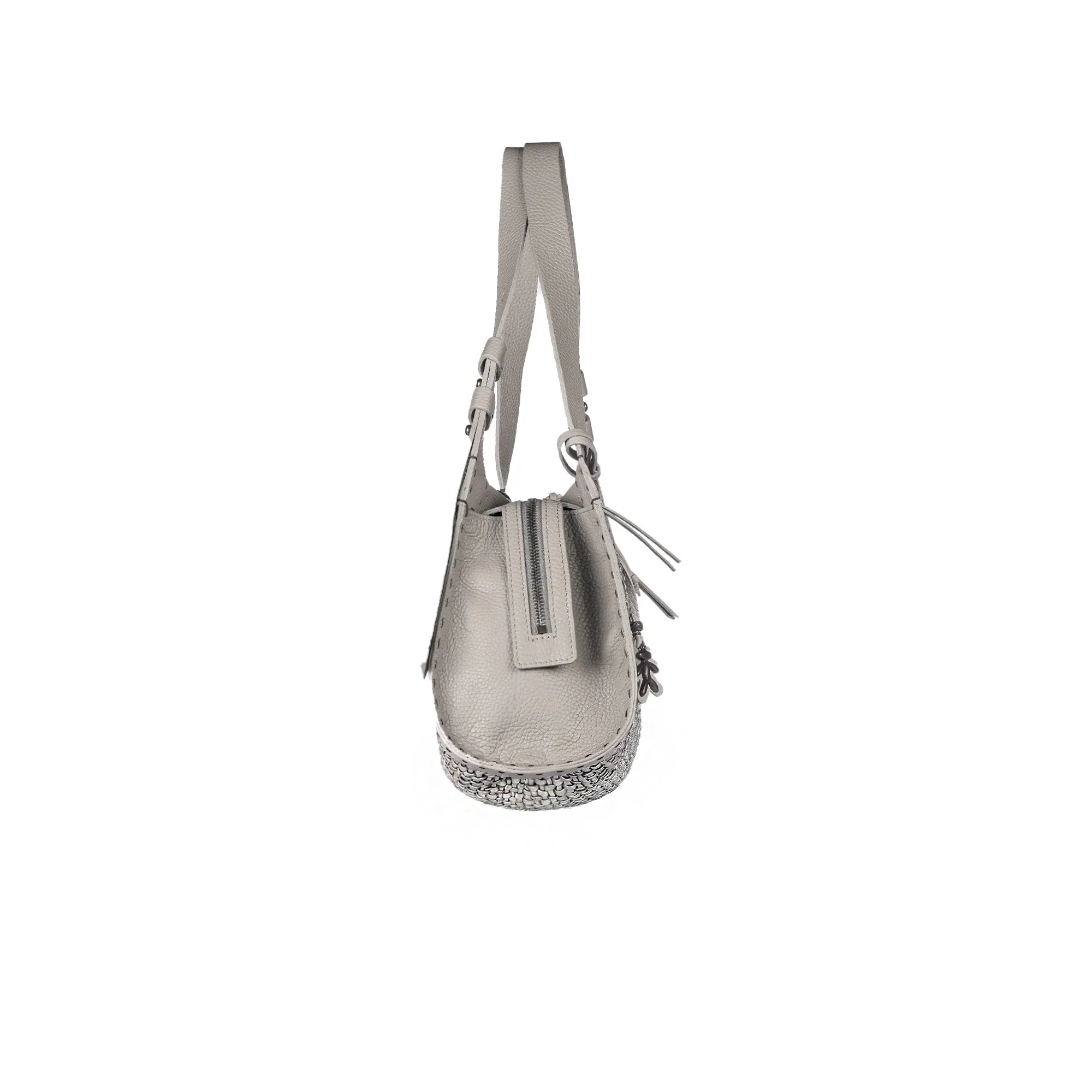 Boa Bauletto M Intreccio Madreperla Light Grey - Gucci Handbag