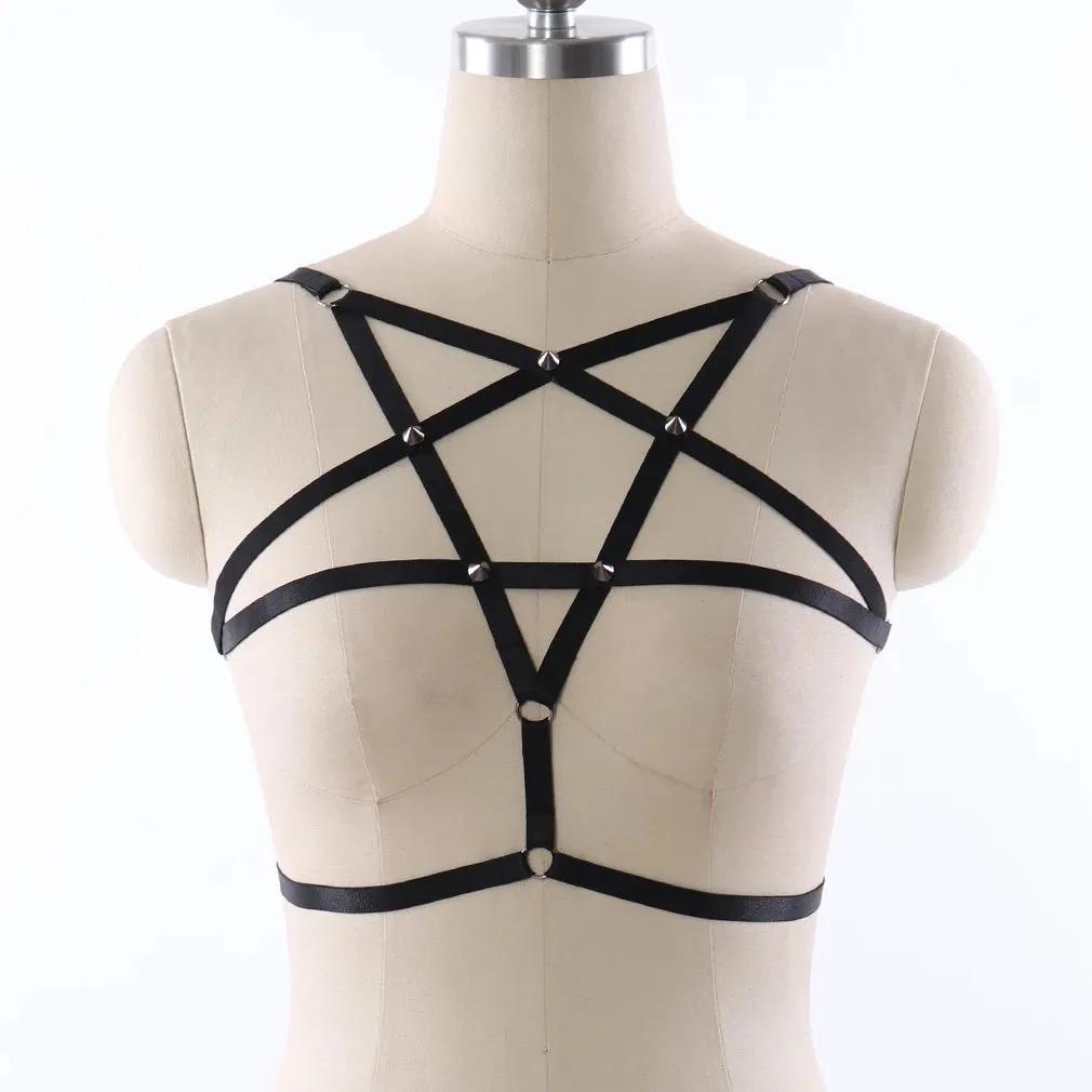 Breast Harness Bra - Body Binding Pentagram