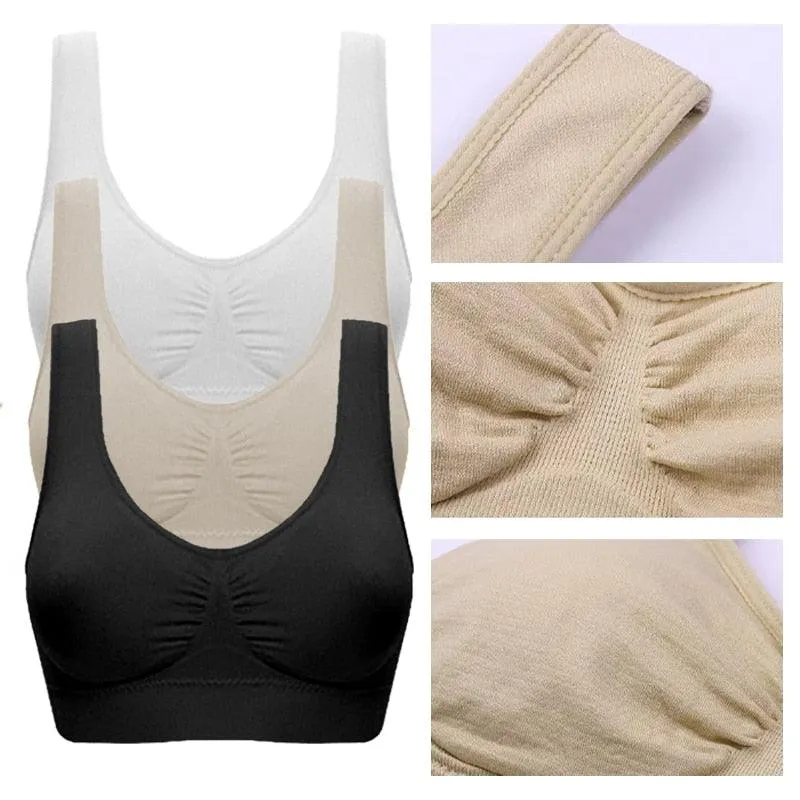 Breathable Seamless Sleep Crop Top Fitness Bra