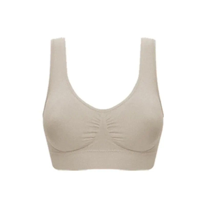 Breathable Seamless Sleep Crop Top Fitness Bra